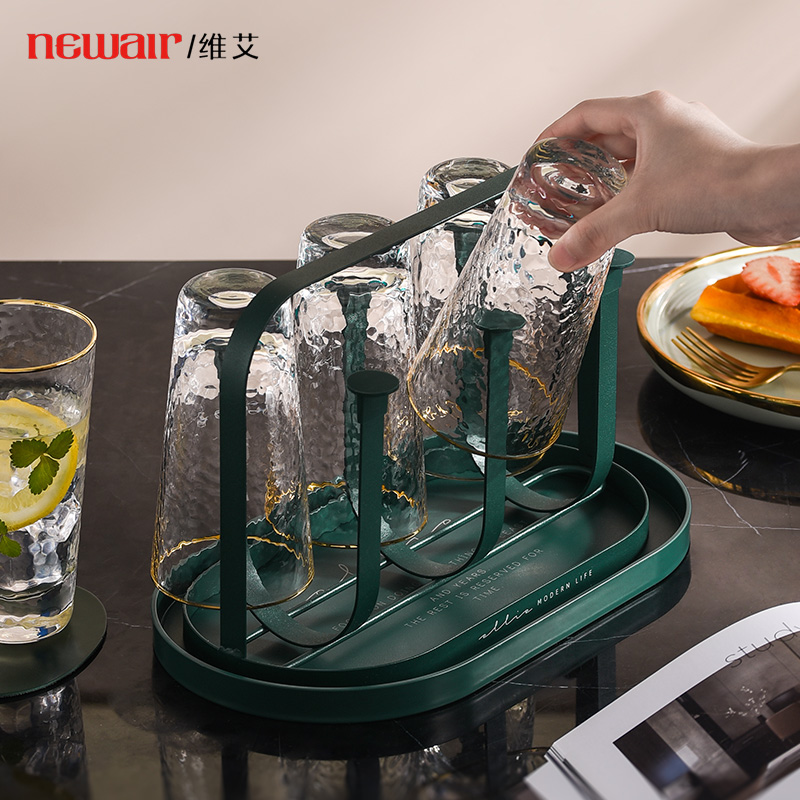 轻奢杯架家用置物架沥水架玻璃