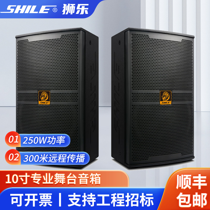 狮乐（SHILE）BM-10十英寸专业音箱大型会议包房户外大功率音响