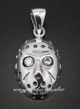 时尚风纯银万圣节面具吊坠包邮