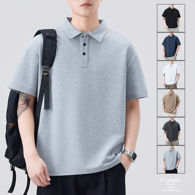 简约polo衫宽松休闲百搭上衣男