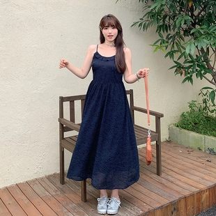 宽松设计感吊带长裙子 微胖mm雪纺碎花连衣裙2025春季 新款 大码 女装