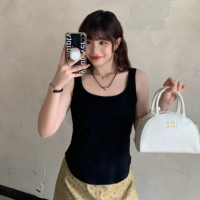 胖mm遮副乳内搭针织背心