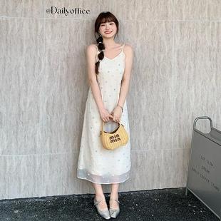 海边度假风显瘦长裙子 微胖mm收腰吊带连衣裙2025春季 新款 大码 女装