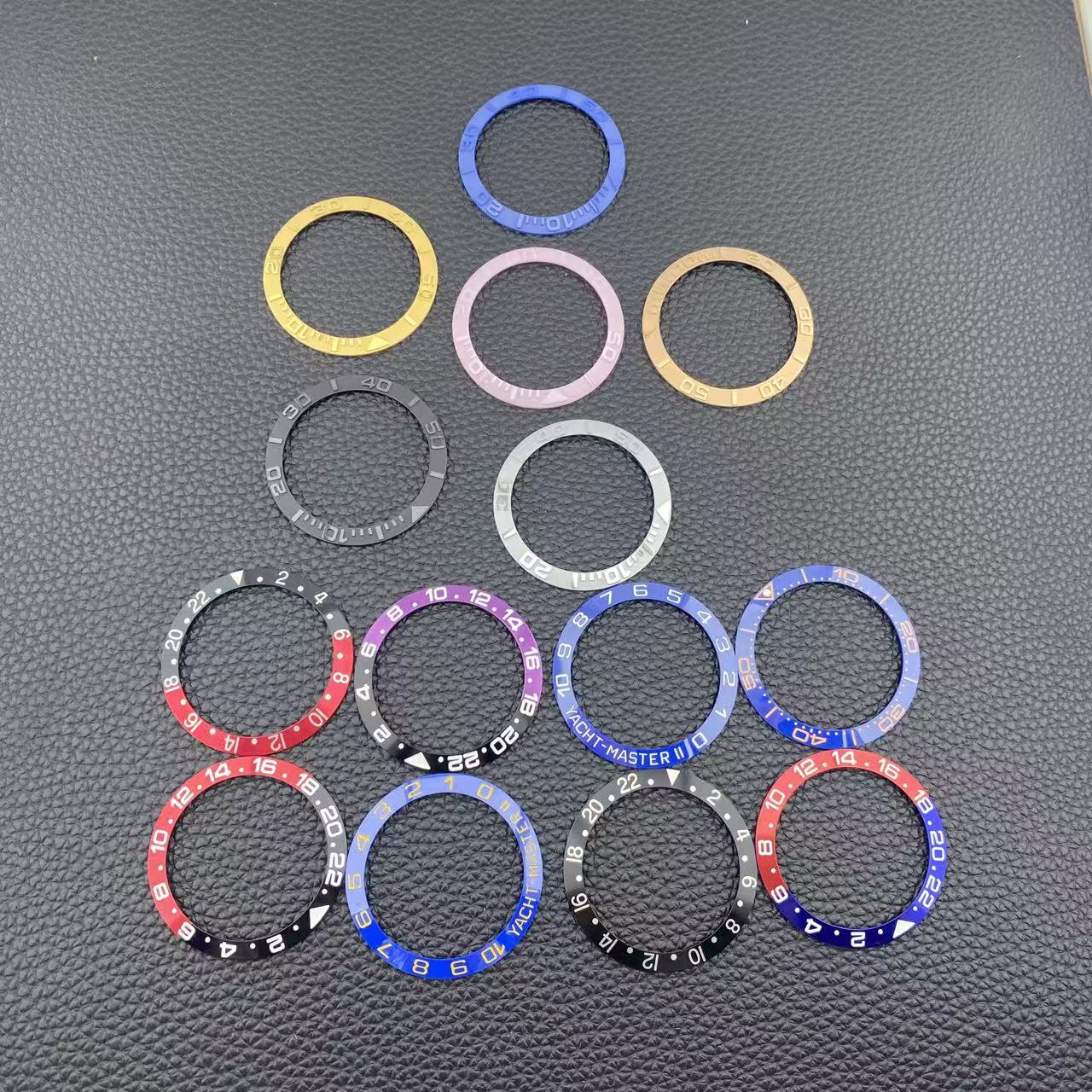 38mm适用陶瓷/铝GMT斜面表圈手表维修代用配件