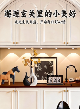 中古风入户门玄关装饰新中式摆画