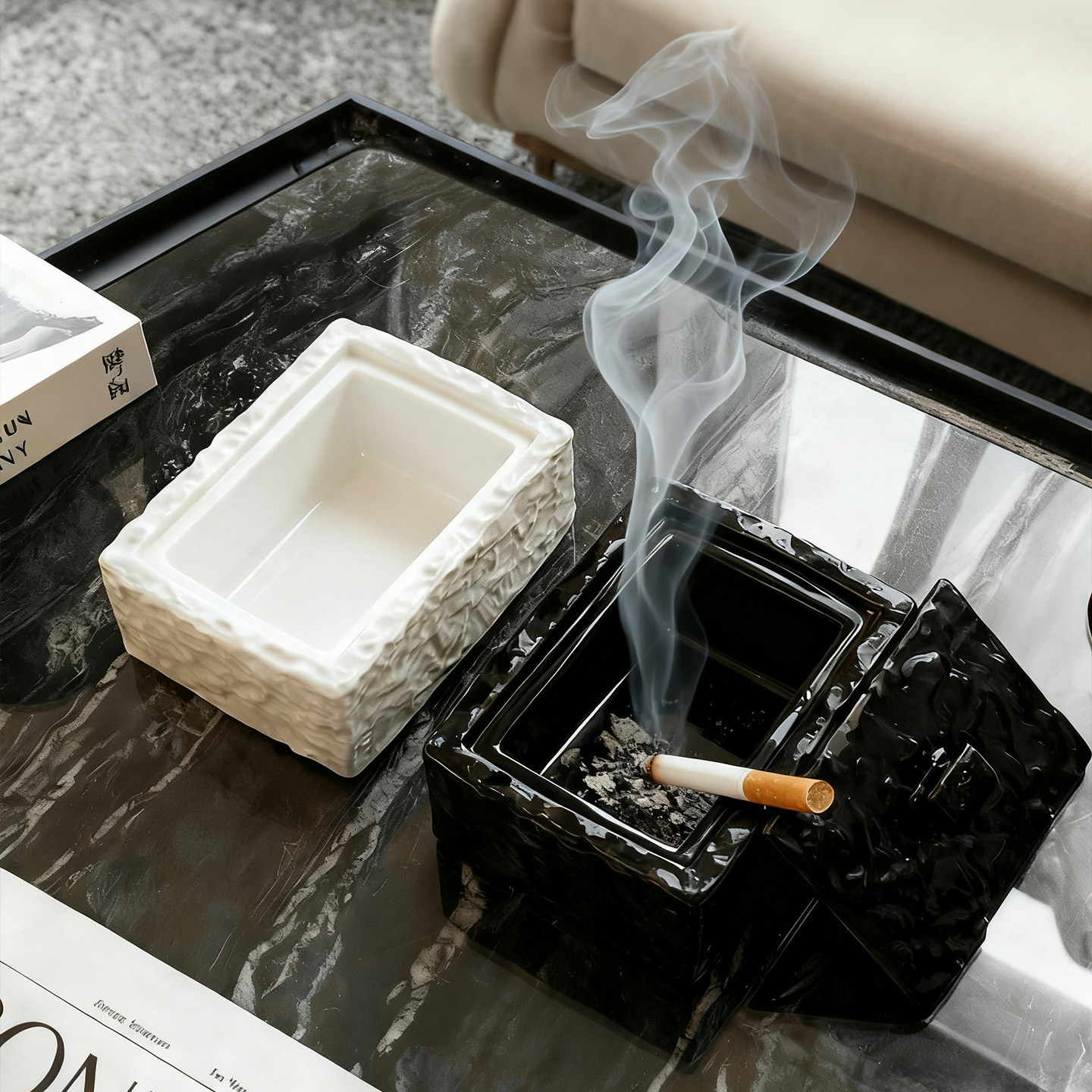 轻奢ins风烟灰缸一器一景