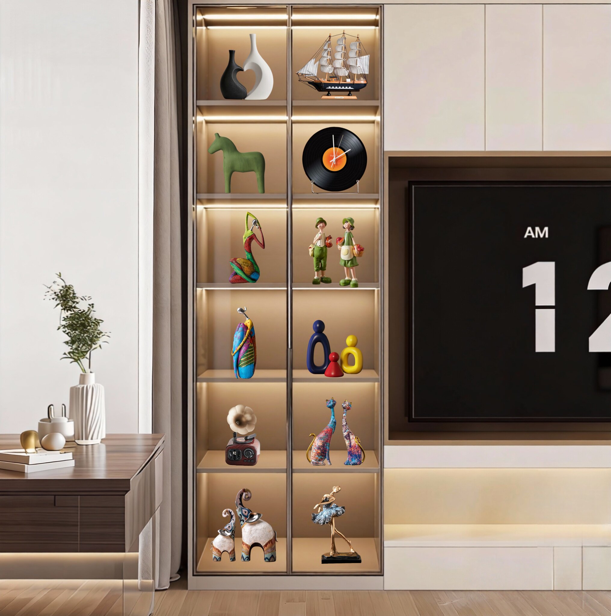 2025新款现代艺术创意摆件酒柜装饰轻奢高档客厅电视柜高级感小众,家居饰品,装饰摆件,淘宝优惠券,粉丝福利购,淘宝优惠卷