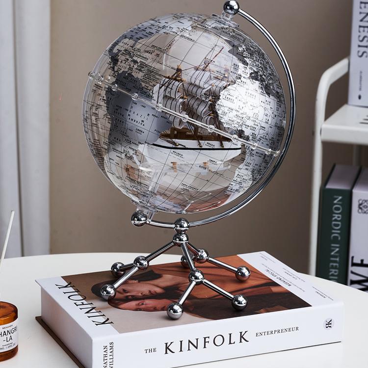 轻奢透明地球仪客厅办公室