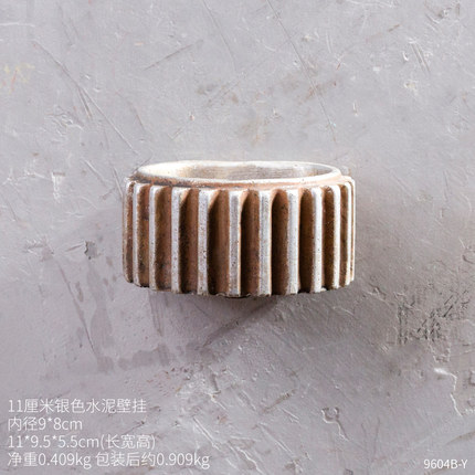 复古工业风墙上齿轮壁挂花盆奶茶店餐厅墙面装饰品服装店墙壁挂件