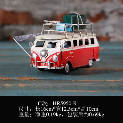 创意复古美式老爷车汽车模型酒柜装饰品摆件家居客厅柜房间小摆设