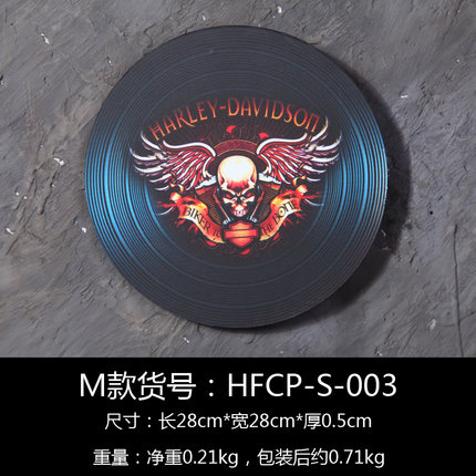 个性KTV墙饰装饰品创意酒吧咖啡厅黑胶唱片木板壁挂墙面复古挂件