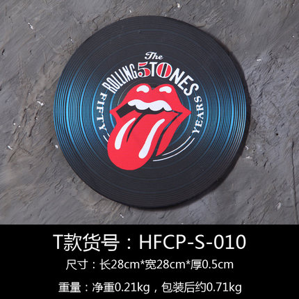 客厅墙面软装饰品复古黑胶唱片木板画壁挂创意酒吧墙挂墙饰小挂件