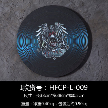 个性KTV墙饰装饰品创意酒吧咖啡厅黑胶唱片木板壁挂墙面复古挂件