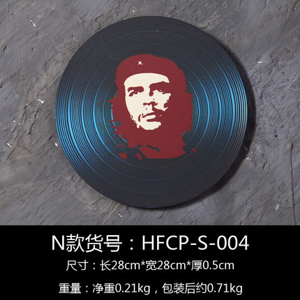 个性KTV墙饰装饰品创意酒吧咖啡厅黑胶唱片木板壁挂墙面复古挂件