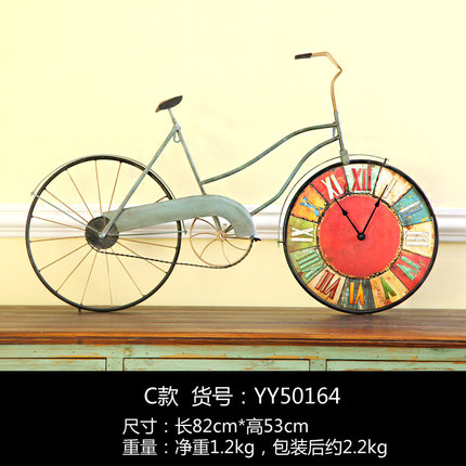 复古铁艺自行车壁挂创意家居玄关墙面立体挂件奶茶店墙饰软装饰品