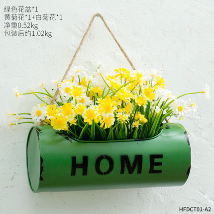 美式复古仿真植物壁挂花盆墙上挂件墙壁装饰品咖啡厅餐厅墙面墙饰