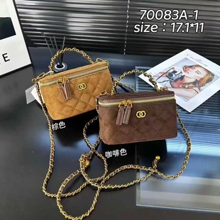 女包2025新款 百搭手提单肩斜挎小方盒子包梦迪尔70083 高品质时尚