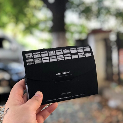 明信片小协奏曲盒装黑白色明信片