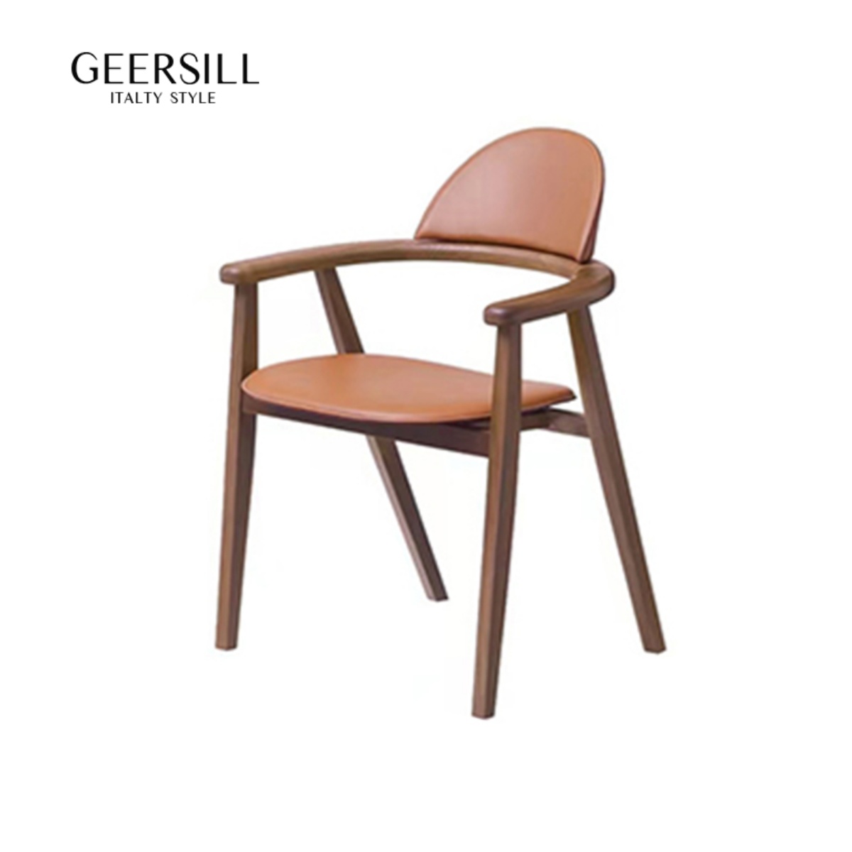 【优选】实木餐椅马鞍皮意式