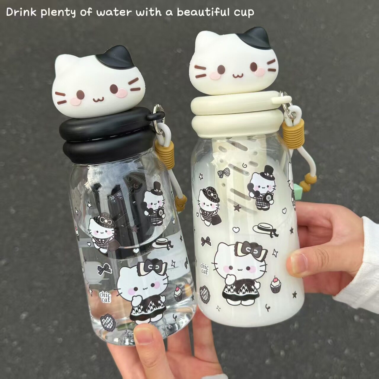 Tritan母婴级卡通便携吸管杯