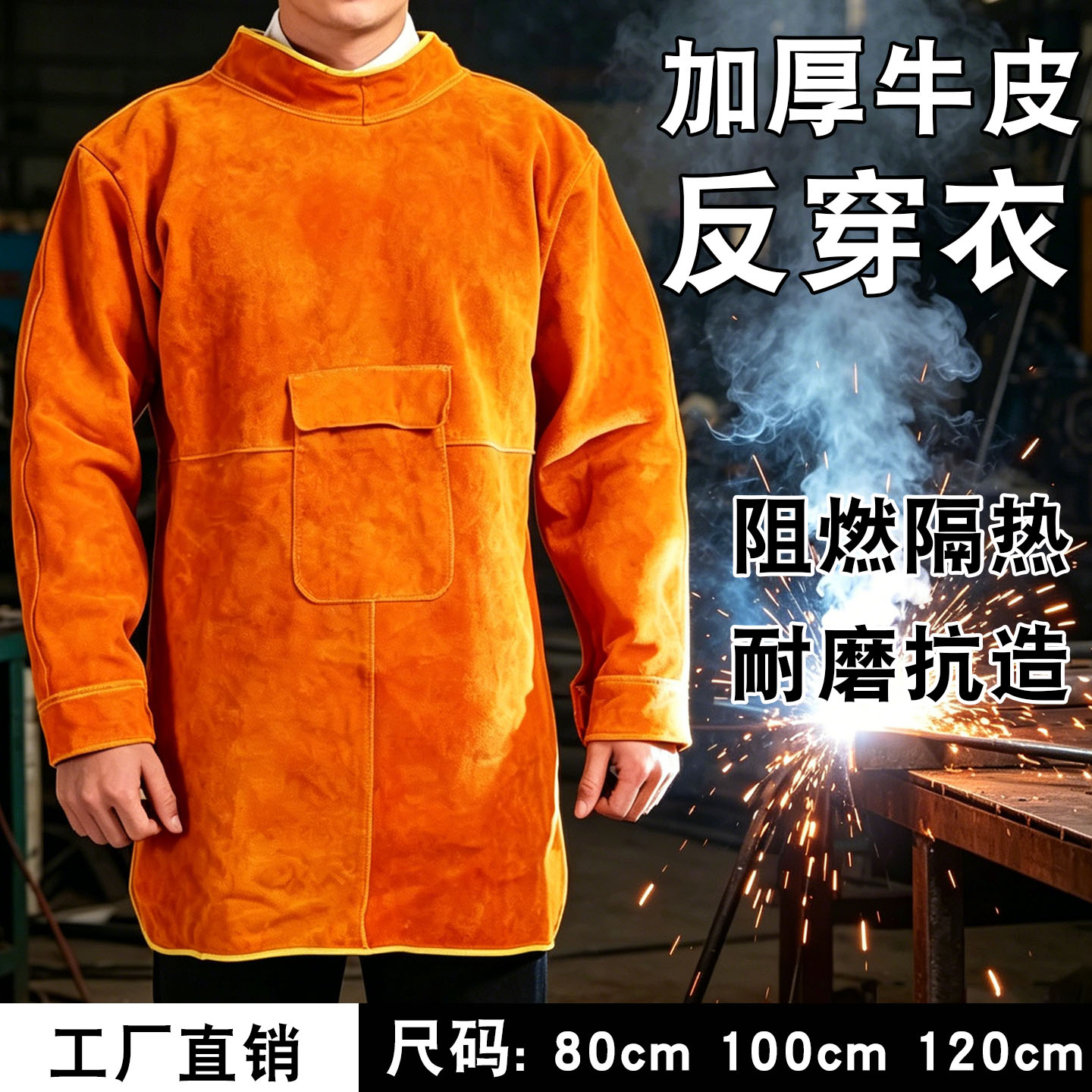 电焊防护服牛皮电焊工作服焊工电焊防烫焊工防烫耐高温围裙焊工服