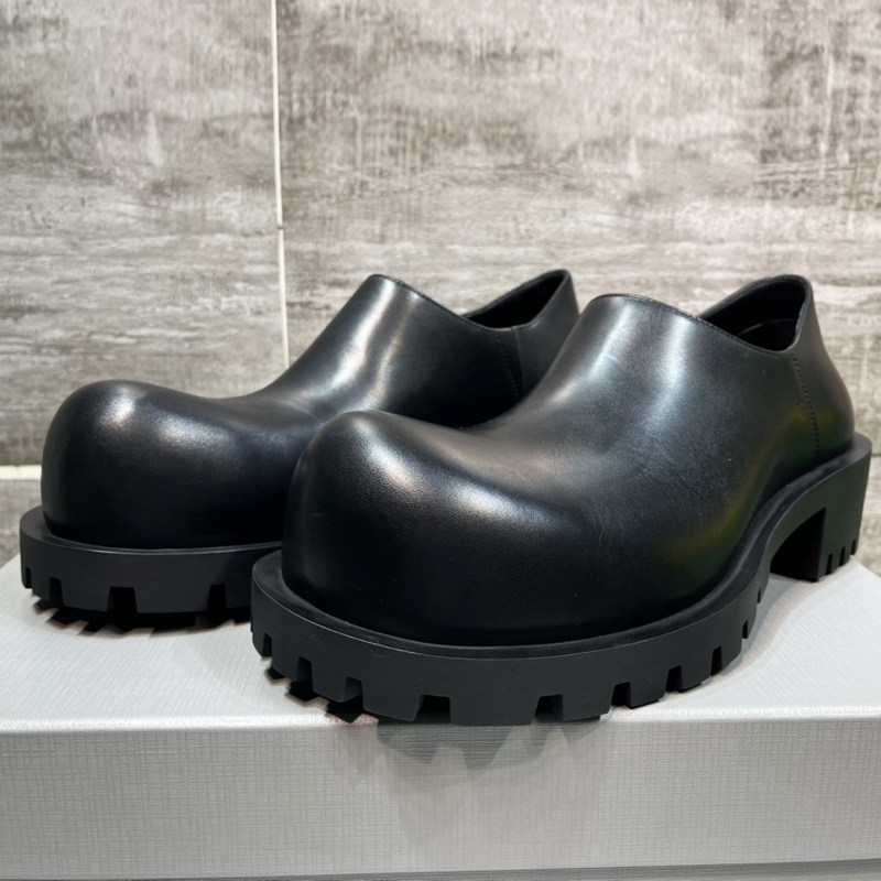 欧洲站巴黎大头德比鞋男士增高一脚蹬懒人鞋明星同款走秀款式鞋子