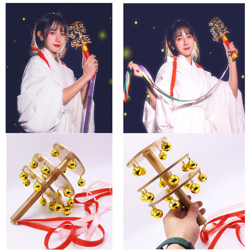 神乐汉服摄影日系写真用品摇铃