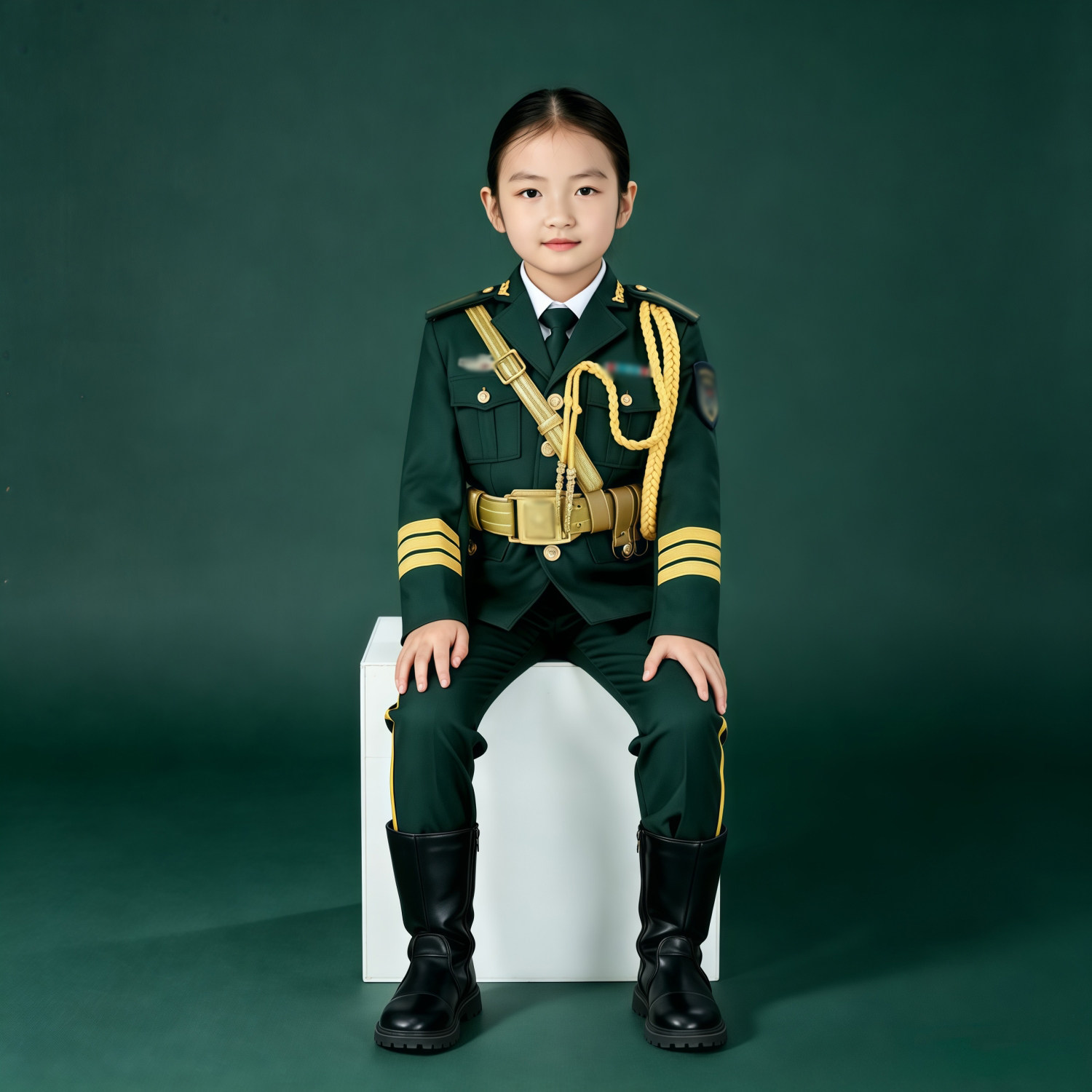 儿童国旗班仪仗队演出服影楼摄影