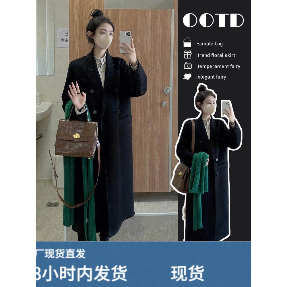 黑色呢子大衣女小个子赫本风秋冬羽绒内胆妮子高级感加厚毛呢外套,运动/瑜伽/健身/球迷用品,广场舞套装,淘宝优惠券,粉丝福利购,淘宝优惠卷