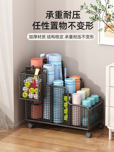 健身运动器材收纳架瑜伽垫收纳筐家用放足球篮球收纳架球类摆放架