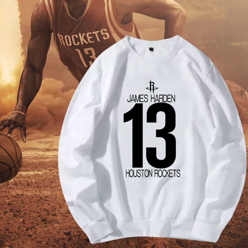 韦德wade新款harden汤普森篮球运动男女宽松定制上衣薄款圆领卫衣