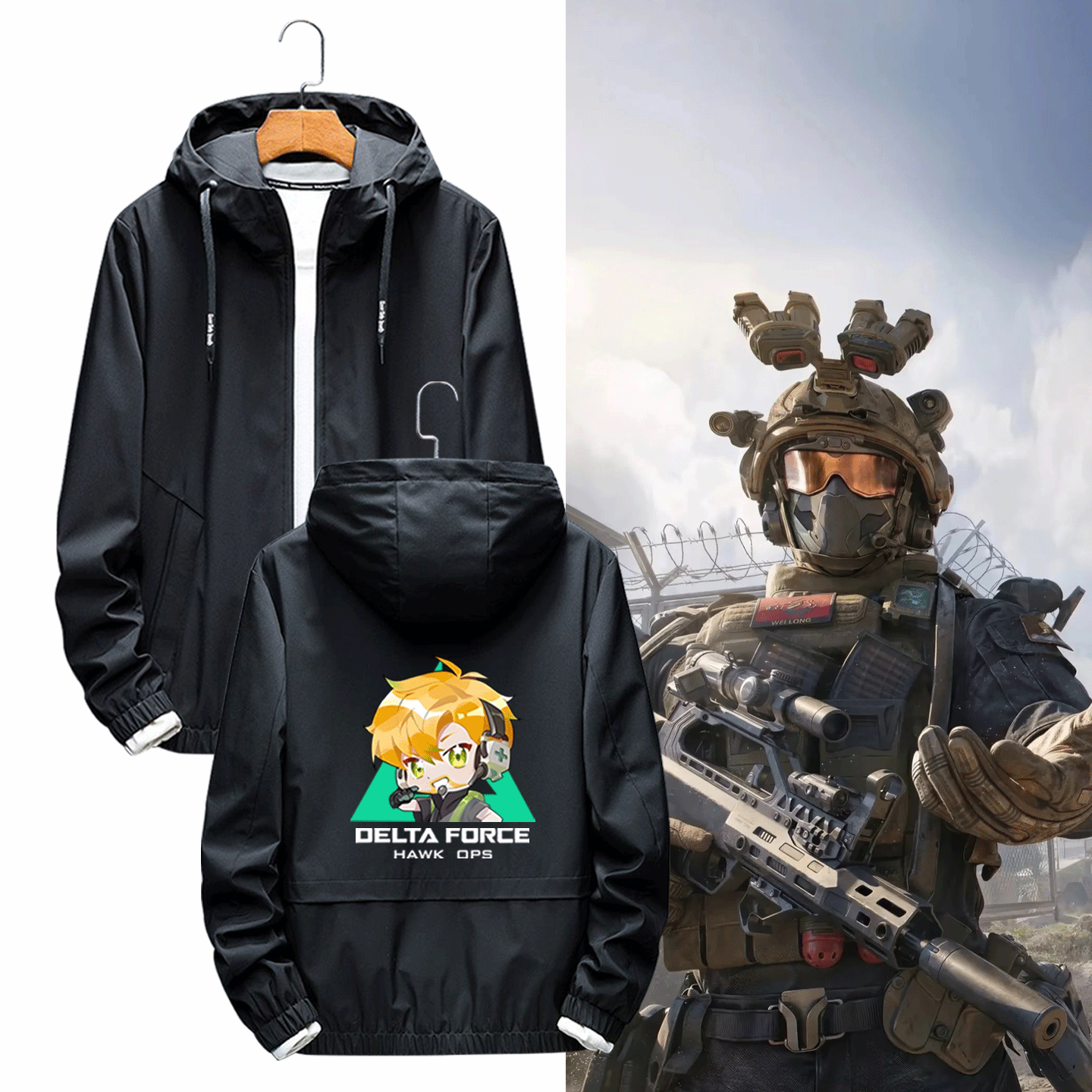 男女情侣定制连帽开衫夹克外套