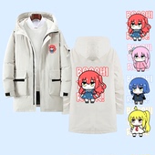 Q版 孤独摇滚卡通周边情侣动漫联名休闲连帽外套保暖冬情侣羽绒服