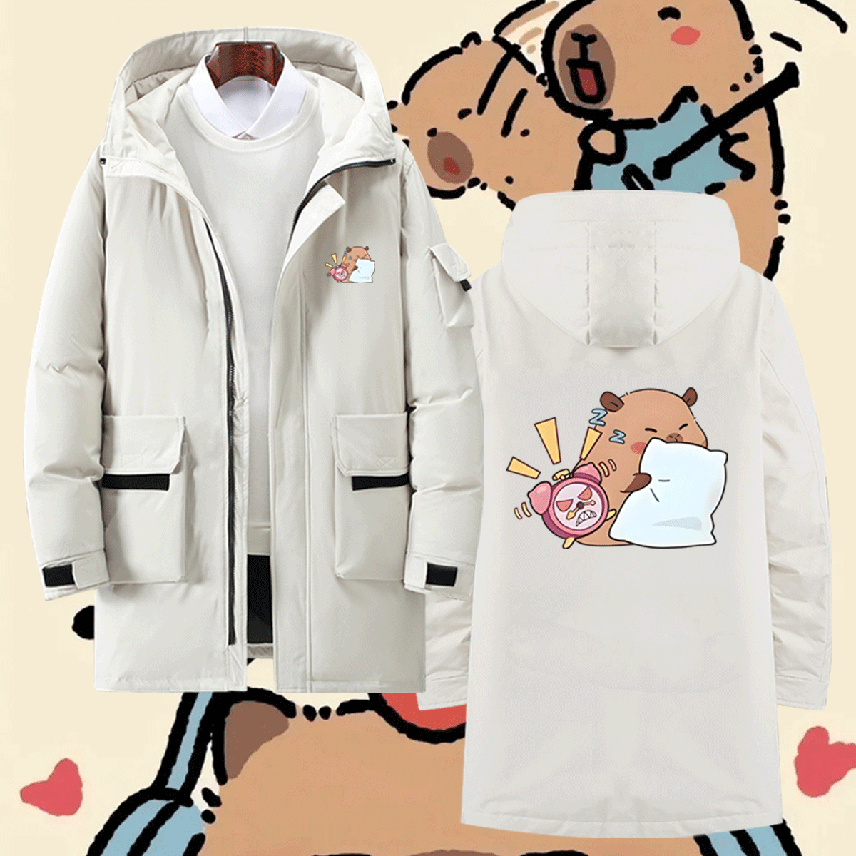 卡通学生日系宽松可定制羽绒服