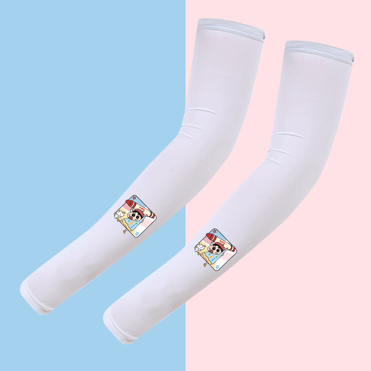 蜡笔小新野原葵情侣2023夏款潮牌周边百搭印花男女定制防晒冰套袖