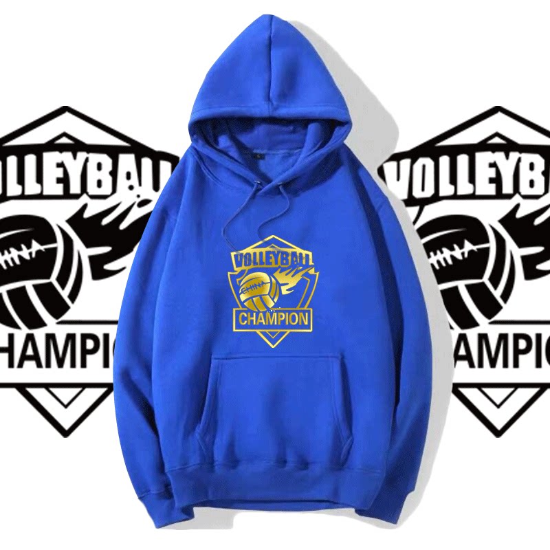 中国女排夺冠纪念衫带帽卫衣男女学生运动休闲排球上衣服定制卫衣