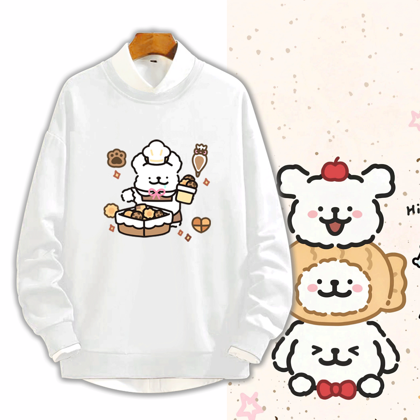 情侣可定制套头衫圆领卫衣