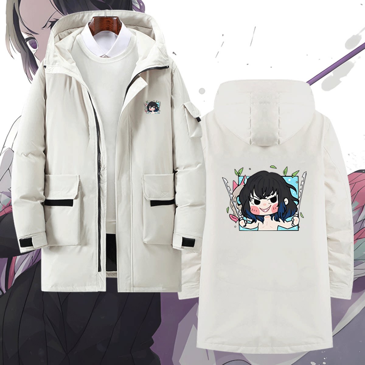 Q版可爱鬼灭之刃炭治郎祢羽绒服