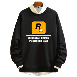 GTA游戏5公司R星Rockstar Games电玩周边休闲可定制男女圆领卫衣