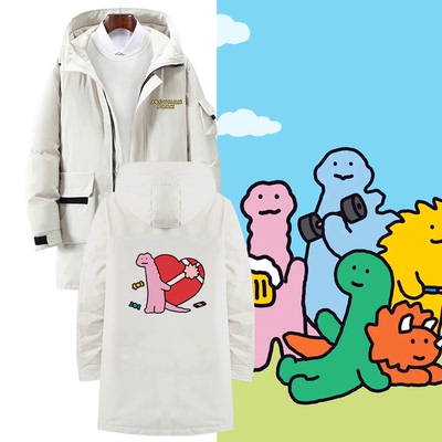 男女休闲百搭冬季带帽拉链羽绒服