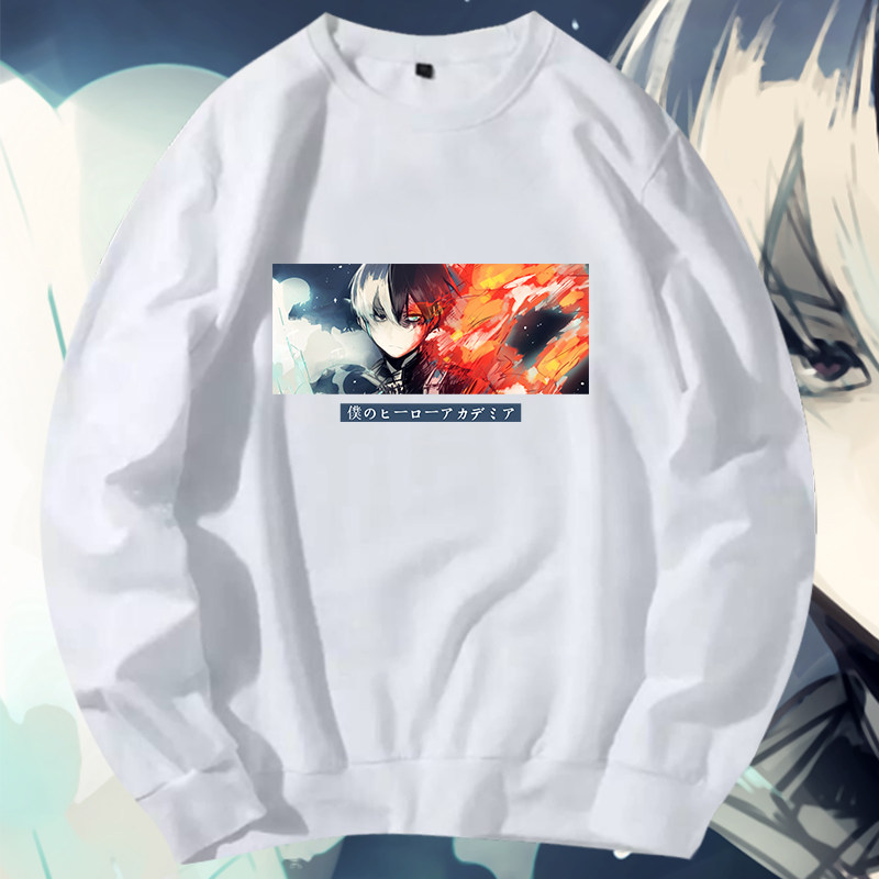 英雄学院绿谷爆豪胜己蛙吹梅雨渡我被身子茶毘边定制男女圆领卫衣