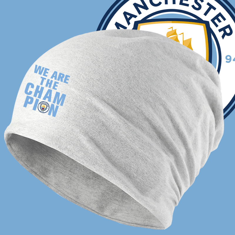 曼城球迷纪念建队125周边足球男女休闲定制头巾帽堆堆帽子包头帽