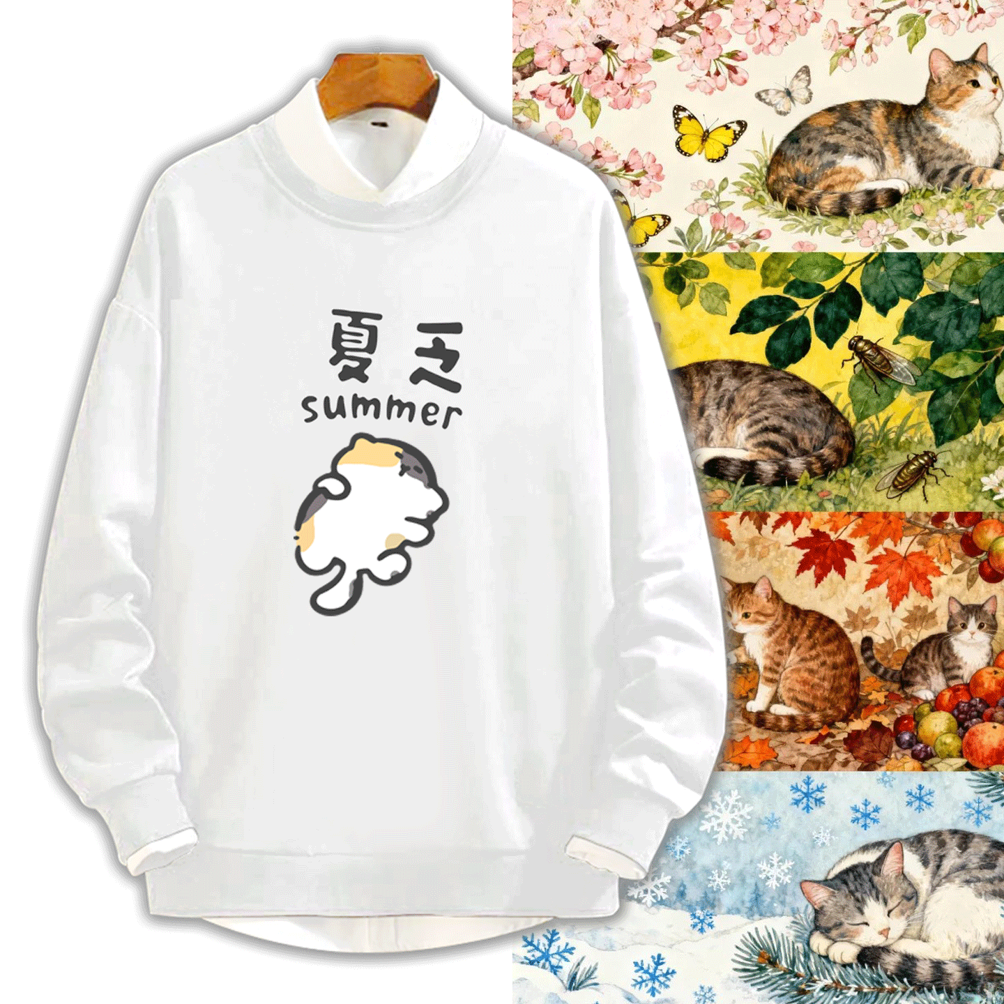 情侣可定制套头衫圆领卫衣