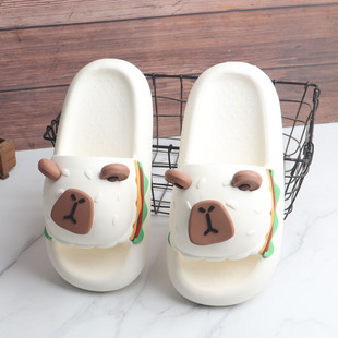 夏天卡皮巴拉日常居家踩屎感拖鞋学生EVA舒适防滑不臭脚一字女拖