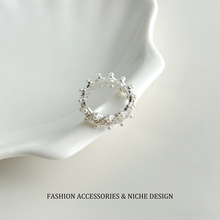 瑞士【设计师】Francesca 复古蕾丝风珍珠点缀轻奢高级感个性指环