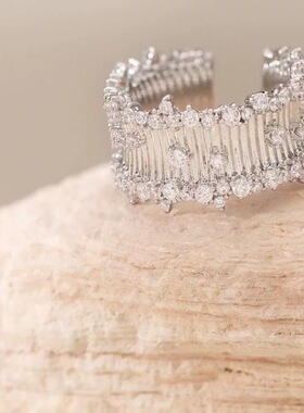 瑞士 Francesca【星辰】开口可调节法式轻奢戒指女精致璀璨指环