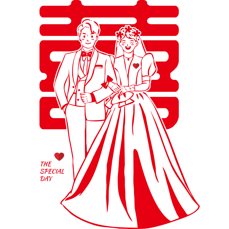 婚车喜字贴纸静电贴迎亲车队喜字