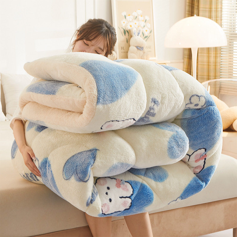 25新款冬季羊羔绒被子冬被10斤双面绒加厚保暖棉被秋冬雪花绒被