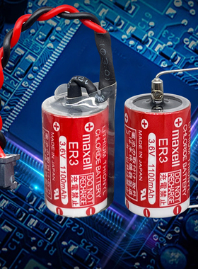万胜ER3 ER3S 1/2AA3.6V PLC工控锂电池ER3S 3.6V日本原产PM-20BL