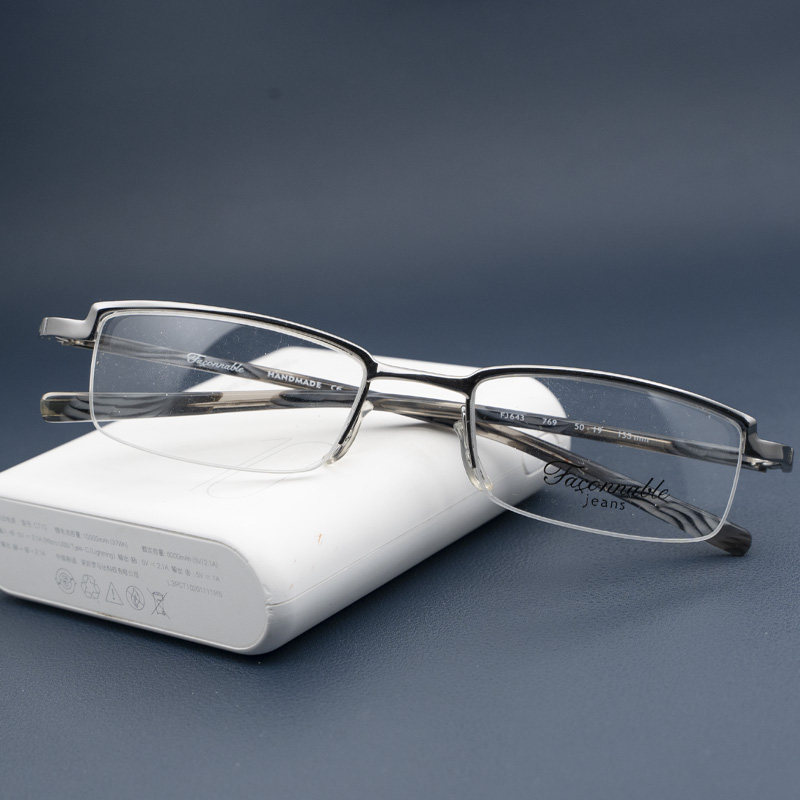 半框近视可配直腿眼镜框小个子女生蝴蝶型眉毛眼镜架tr90男款黑框